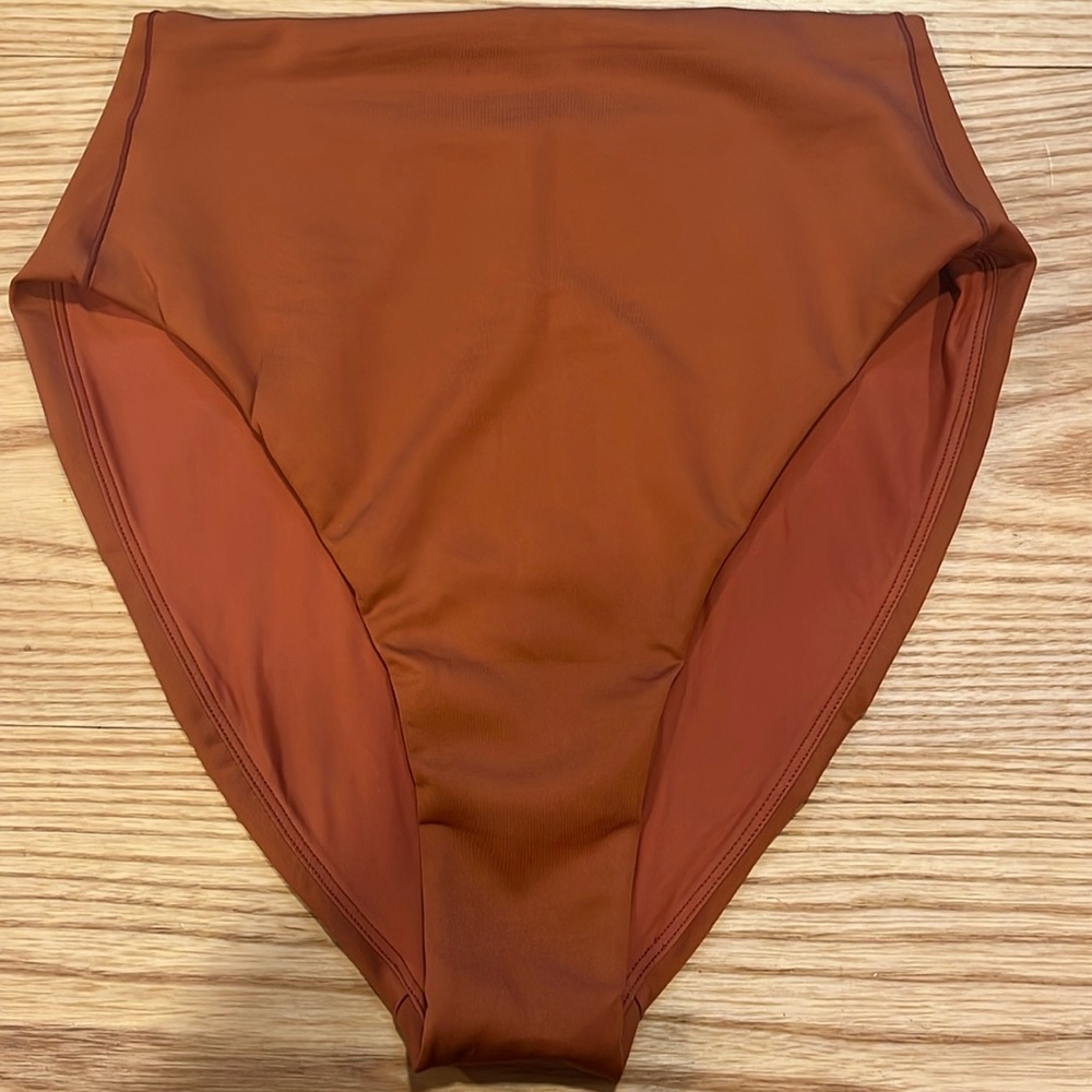 Left On Friday Tan High Waisted Bikini Bottoms